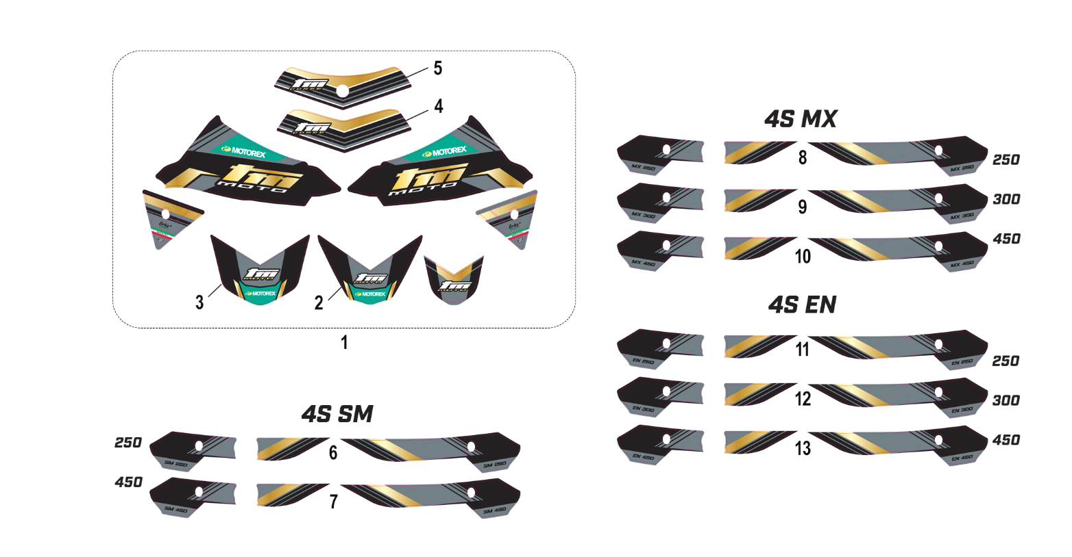 4T ADHESIVE KIT FROM 2022 TO 2026 - BLACK EDITION
